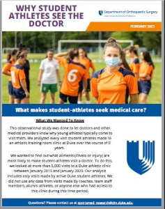 Summary of Article about why student athletes see the doctor