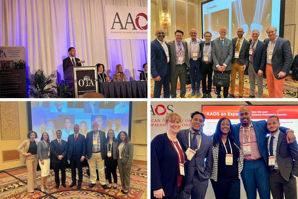 Grid of pictures from AAOS 2023