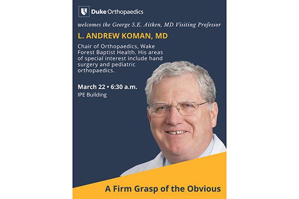 Dr. Koman event flyer